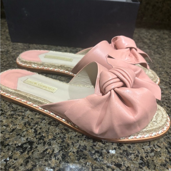 Paloma Barcelo Pink Bow Espadrille Sandals size 39 NIB - Picture 2 of 9